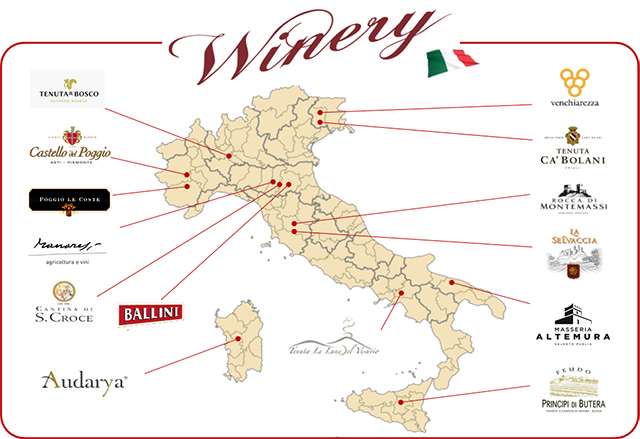 ～イタリア、北から南まで厳選されたワイン～