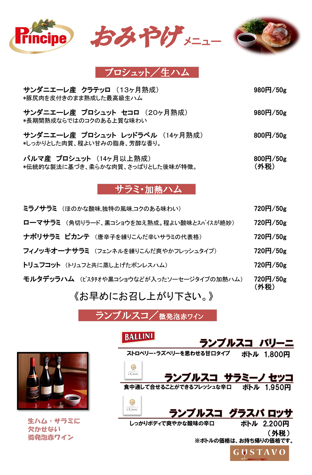 ハム類お土産やっております!